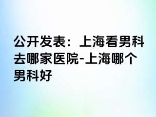 公开发表：上海看男科去哪家医院-上海哪个男科好