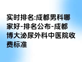 实时排名:成都男科哪家好-排名公布-成都博大泌尿外科中医院收费标准