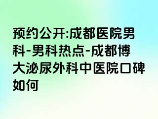 预约公开:成都医院男科-男科热点-成都博大泌尿外科中医院口碑如何