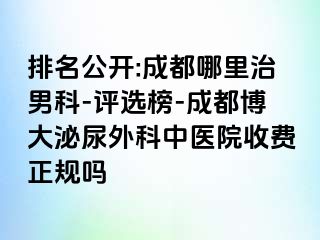 排名公开:成都哪里治男科-评选榜-成都博大泌尿外科中医院收费正规吗